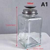 180ml Push Down Glass Empty Pump Dispenser For Nail Polish Alcohol Makeup Remover Clear Refillable Bottle Liquid Cleanser Storag