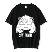 Anime Šnipų Šeima Anya Forger Cosplay Grafinis Marškinėlis Unisex trumpomis rankovėmis, Oversized Unisex Vasarinis Unisex Medvilninis Marškinėlis L