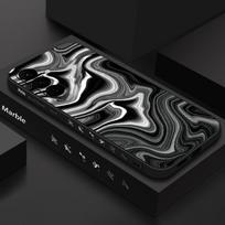 Marble Pattern Silicone Phone Case For Samsung S24 S23 Ultra S22 S21 S20 FE A55 A54 A34 A13 Shockproof TPU Lanyard Soft Slim Cover Samsung S24 juoda