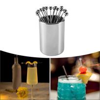 Kokteilių dantų krapštukai su nerūdijančio plieno laikikliu vestuviniam virtuvės sumuštiniui 16 Toothpick