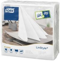 Tork Tork LinStyle – aukščiausios kokybės vakarienės servetėlės – baltos