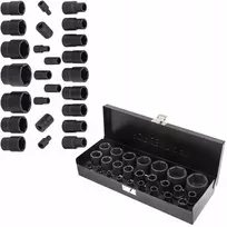 Įrankių rinkinys Forcekraft Rinkinys nasadek 1/2" i 1/4" 25el. (4-32mm) (6-kątnych)