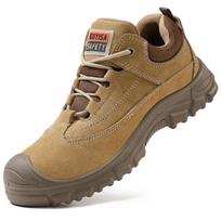 New welding shoes for Men, anti smashing, anti piercing Safety Shoes suede leather, construction site protection Work boots 37