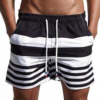 Vasaros mados Sexy Boxer sportinis maudymosi kostiumėlis paplūdimio šortai Vyriški maudymosi kelnaitės 2XL juoda