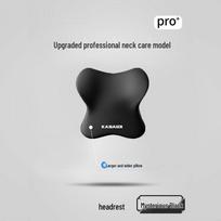 Car Headrest & Lumbar Support Cushion: Memory Foam Neck Pillow & Backrest for Cervical Spine Comfort. white