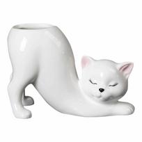 Cute Cat Tail Cat Tail Succulent Planting Pot Ceramic Cat Flower Pot Vase  Decoration Accessories mėlyna