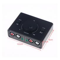 3.5mm RCA Stereo Bi-Directional Audio Switcher 1 In 2 Out Or 2 In 1 Out 3.5mm 2RCA Audio Switcher With Mute Button