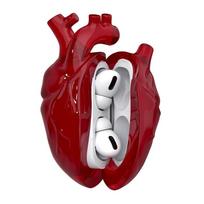 Stylish Heart Shaped Liquid Silicone Cover For Bluetooth-compatible Earphones Holder Accessories skaidri raudona spalva