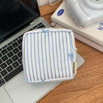Simple Striped Homemade Tofu Bag Hand-held Purse Cute Maternity Towel Storage Bag Student Carry-on Bag Tofu Wrap 01