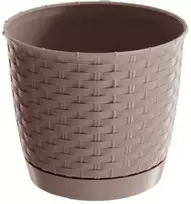 Prosperplast Dekoratyvinis gėlių vazonas Ratolla Round D25cm/H21.9cm šviesiai rudas