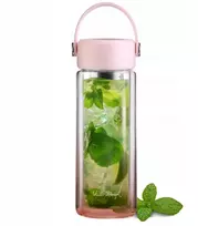 „Vialli Design“ dvisienė gertuvė su užpilu „Fuori“, 350 ml, rožinė, 30206