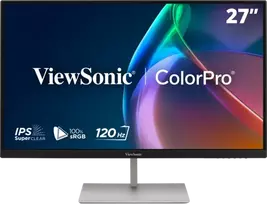 ViewSonic VP2766-2K Grafik Monitorius, juodas 68,58cm (27 col.) QHD, 16:9, 5ms, IPS, 350 cd/m², 120Hz, HDR10, USB-C, 2x 3W Lautsprecher, höhenverstellba