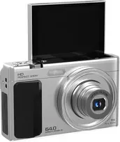 Skaitmeninis fotoaparatas Xrec Aparat Skaitmeninis C89 64mp 4k 10x zoom optyczny sukamasis ekran Lcd 3,2" / C89 / sidabrinė