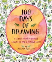 KNYGA Jennifer Orkin Lewis 100 Days of Drawing (Guided Sketchbook): Sketch, Paint, and Doodle Towards One Creative Goal