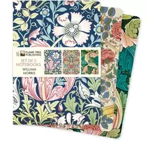 KNYGA Flame Tree Studio William Morris Set of 3 Standard Notebooks