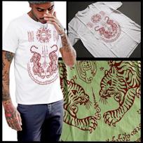 Muay Thai Sacred Sak Yant Tiger Tattoo T-shirt Tops Tees Unisex Size Size Small To 3XL Cotton Tee 4XL