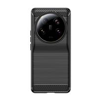 For Xiaomi 13 Ultra Case Cover for Xiaomi 13 Ultra Coque Fundas Soft Silicone Carbon Fiber TPU Phone Bumper For Xiaomi 13 Ultra For Xiaomi 13 Ultra juoda