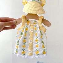 Fresh Flower Button Sling Dog Clothing Small Dog Milk Dog Teddy Clothing Pet Spring Summer Puppy Clothing XS (recommended weight 1-1.5kg)