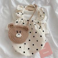 Pet puppy dog clothes cute wind polka dot dress Bichon dog teddy Pomeranian spring and summer thin small puppy XS (recommended weight 1-1.5kg)
