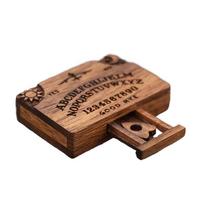 Small Spirit Talking Decoration Game Wooden Small Ouija Talking Decorations Miniatures with Planchettes Retro Centerpiece