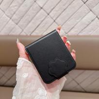 Applicable to Samsung ZFlip7 solid color mobile phone case 6/7FE creative cat claw notebook w25 folding leather pattern protective case Samsung z flip7 juoda