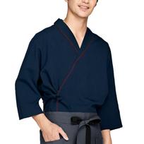 Albe Jinbei summer with Shawl Sizes 5 Suitable for Kappo Soba Japanese G9106 Navy SS (Japanese wear) Collar, Color-blocked, Slit, SS-3L, Stylish,