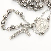 3/4/6mm Nerūdijančio Plieno Religinė Rožančiaus Karoliukų Vėrinys Šv. Benedikto Mergelės Marijos Kristaus Kryžiaus Pakabukai Tikėjimo Maldos Papuošalai bead 3mm