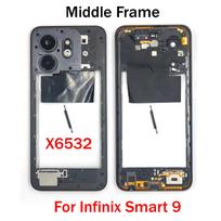 For Infinix Smart 9 X6532 Middle Frame Housing Bezel With Side Button And Camera Lens Repair Parts juoda