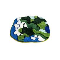 Non Slip Moss Rug Absorbent Bedside Small Carpet Flower Pattern Bathroom Mat  Bedroom 15.75x23.62 in-Style G
