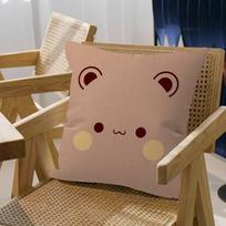 Bubu And Dudu Pillow Cover Sofa Cushion Cover Home Room Decoration Children Gift Peach skin 18*18(CM)-1Pcs