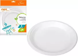 NJB lėkštės iš celiuliozės masės, 6 vnt., 2 x 26, 20356, Simple Solution