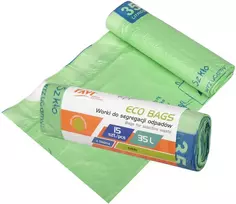 Rūšiavimo atliekų maišai, 35 l, 15 vnt., stiklui, 19 x 5 x 5, 00077, Simple Solution