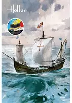 Heller Karavelės Pinta surenkamo laivo modelio dovanų rinkinys su dažais 1:75