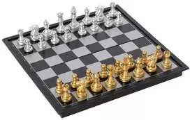 Dėlionė Hobilt Kelioniniai magnetiniai šachmatai su metaline lenta, kompaktiški 25 cm