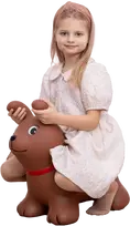 Gerard Toys Rudas šuniuko šokliukas 58 cm vaikams nuo 1 m – su pompa, BPA Free