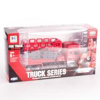 1/50 mastelio gaisrinės mašinos žaislinis automobilis raudonas lietas padangos gaisrinės mašinos modelis Size:22*7*10cm,Lift table raudona