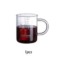 YWDL New Caffeine Beaker Mug Graduated Beaker Mug with Handle  Borosilicate Glass  Cup                                    Cup 450ml