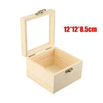 Personalizuojama medinė kvadratinė dėžutė rankdarbiams, dovanoms ir papuošalų laikymui 15*15*10cm