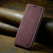 Odinis magnetinis piniginės dėklas Xiaomi 15T 14T 13T Pro 5G, prabangus dangtelis telefonui Redmi Note 13 Pro Plus Poco X7 F7 M7 14 T, atverčiamas dangtelis Redmi Note 14S 4G raudona
