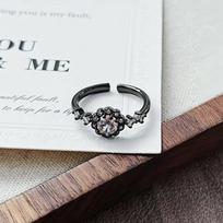 Dark Retro Spirit Snake Moonstone Moon Open Ring Personality Niche High Sense Stacked Index Finger Ring Woman Adjustable opening