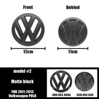 VOLKSWAGEN VW 2 vnt. Automobilio emblema Priekinės grotelės Galinio bagažinės dangčio lipdukas Ženkleliai Lipdukai Aksesuarai Volkswagen Polo 2011 2012 201
