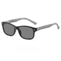 Retro Wood-Grain Legs Presbyopia Sunglasses High-Definition Anti-Blue Light Reading Glasses Outdoor UV-Protective Shades 4.0 balta