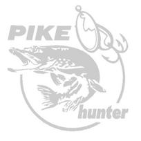„Pike Hunter Fish“ automobilio lipdukas, šviesą atspindintis PET lipdukas, automobilio durų lango nešiojamojo kompiuterio dekoras balta