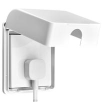 White Self Sticking 86 Type Light Panel Electrical Plug Socket Covers Prevents Dust and Electric Shocks 1 balta