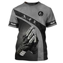 3D Boxing Muay Thai Printing T Shirt Children Fashion Sports Streetwear Short Sleeves Cool Hip Hop Harajuku Clothing Summer Tops M