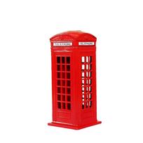 Raudona telefono būdelė Pinigų dėžutė, Vintažinė Londono telefono būdelė Pinigų taupymo dėžutė, Daugiafunkcinis pinigų bankas monetoms laikyti (as the picture,13cm)