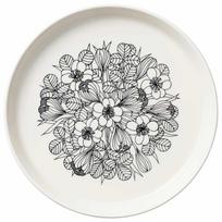 Genuine Import Arabia Crocus Plate Dish 19cm Black