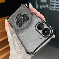 For Honor Magic 8 Lite 7 6Lite 5 6 7 Pro Glitter Butterfly Crystal Bracelet Holder Case Shockproof Soft Cover For Magic 7Lite For Honor X9A juoda
