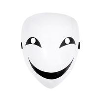 Balta Unisex Šypsenos Kaukė Suaugusiems Japonų Anime Juodas Kulka Hiruko Matomas Šalmas Cosplay Kostiumas Rekvizitas Helovino Dovana Kolekcija white