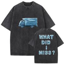 Vintage Washed Drake Iceman Album 2026 Print T Shirts What Did I Miss? Fans Merch T-shirt Men's Women Oversized Cotton T-shirts S įvairiaspalvis